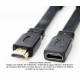 Cable Extensión HDMI ultra plano macho a hembra 110 cm